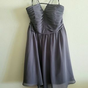 Alfred Angelo Strapless gray dress